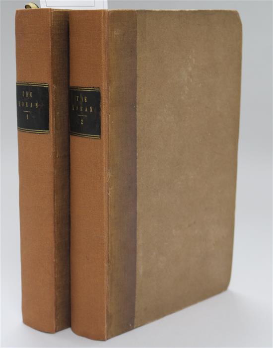 Sale, George - The Koran, 2 vols, 8vo, half cloth, London 1925